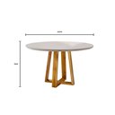 Ver imagem 4 de Conjunto Sala de Jantar 4 Lugares Mesa Redonda Rubi 1m e 4 Cadeiras Moveis Mix
