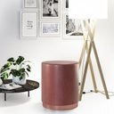 Ver imagem 4 de Kit 2 Banco Puff Redondo Decorativo Viena Telha - Adz