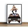 Quadro Decorativo Poster Supernatural Carro Impala Cartoon - 1