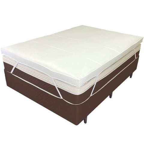 Pillow Top Viúva 200 Fios Premium 10cm 1200g-m² 128x188cm Branco