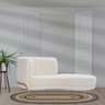 Sofá Chaise Direito Base Ouro Fosco Penélope Bouclê Off White - Casaepoltrona - 2