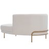 Sofá Chaise Direito Base Ouro Fosco Penélope Bouclé Off White - Nexta Casa - 6