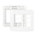 Ver imagem 1 de Placa com Suporte Margirius B3 4x4 para 6 Módulos Horizontais Branca