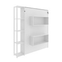 Ver imagem 6 de Cama Articulada Casal Vertical 4 Prateleiras 2 Nichos CM8014 180cm Branco - Tecno Mobili