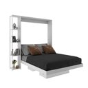 Ver imagem 2 de Cama Articulada Casal 193x178,5cm C/ Nichos e Prateleiras Branco Cm8014 Tecno Mobili