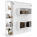 Ver imagem 5 de Cama Articulada Casal Vertical 4 Prateleiras 2 Nichos CM8014 180cm Branco - Tecno Mobili