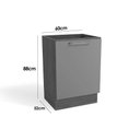 Ver imagem 3 de Gabinete de Cozinha Modulado Botanic M629 1 Porta 60cm Nogueira/fendi Fosco - Kappesberg