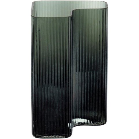 Vaso Decorativo Enfeite Casa Home&Co 24x15x15cm Vidro Verde