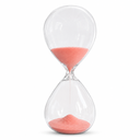 Ver imagem 1 de Ampulheta Decorativa de Vidro 12,5 cm com Temporizador de Areia de 5 Minutos:Salmão