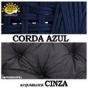 Ver imagem 4 de Balanço Suspenso Ninho Corda Náutica Azul Almofada Impermeável Cinza + Mola e Mosquetão