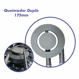 Fogão para Cozinha Industrial 4 Bocas Queimador Mistor com Chama Dupla e Simples 30 Cm Sebem - 3