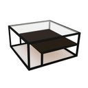 Ver imagem 3 de Mesa de Centro Industrial Moderno Toledo Preto - Cor: Preto