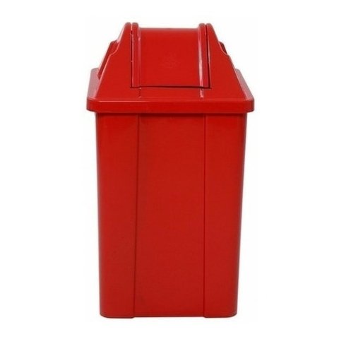 2 Cesto Quadrado com Tampa Vai e Vem 60 Litros Cor:vermelho