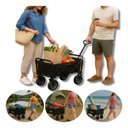 Ver imagem 6 de Carrinho Mao Dobravel Carga Camping Praia Transporte Multiuso 100kg Portatil Acampamento Pesca Viage