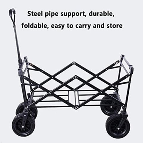 Carrinho Mao Dobravel Carga Camping Praia Transporte Multiuso 100kg Portatil Acampamento Pesca Viage