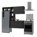 Ver imagem 1 de Cozinha Compacta Multimóveis Sofia Fg2006 Com Armário E Balcão Preta