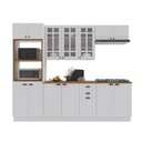 Ver imagem 2 de Armário de Cozinha Modulada Completa Fidelitá Nara 100% MDF 5 Peças 270cm 14 Portas 2 Gavetas com