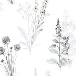 Papel de Parede Romântico Abby Rose 3 Floral Azul Ab42443 - 1