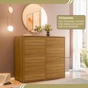 Ver imagem 7 de Cômoda para Quarto com 10 Gavetas Melinda Marrom/Freijó