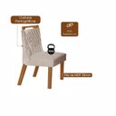 Ver imagem 5 de Conjunto de Jantar Mesa Maceió Tampo MDF e Vidro com 6 Cadeiras Atena Yescasa Bege/Castanho Cinamomo/Pena/Off White