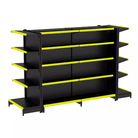 Gondola Centro 170 Fit Ate 2 Metros 2 Ponta Preto 30b Pe Amarelo