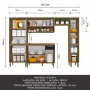 Ver imagem 3 de Armário de Cozinha Tieli 5 Peças Boreal/preto - Móveis Arapongas Boreal/preto Fosco