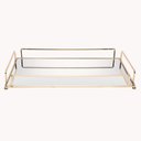 Ver imagem 2 de Conjunto com 2 Bandejas Decorativas Douradas em Metal