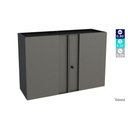 Ver imagem 3 de Armário Multiuso P/área Serviço Aéreo Multibox Aço 2 Portas C/ Chave 80cm Preto/cinza - Telasul