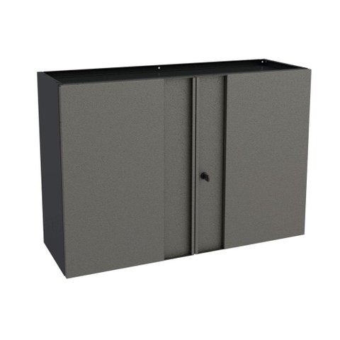 Armário Multiuso P/área Serviço Aéreo Multibox Aço 2 Portas C/ Chave 80cm Preto/cinza - Telasul