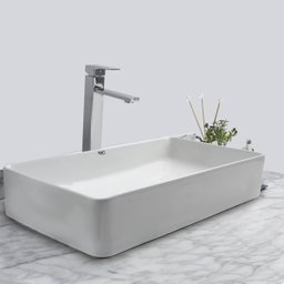 Kit Cuba Pia Louça Cerâmica Banheiro C/ Torn Mono e Válv S24 - 2