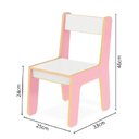 Ver imagem 5 de Conjunto Mesa Infantil Cadeira Madeira Kit Mesinha Rosa Poltrona MDF Crianca Escolar Cadeirinha Mult