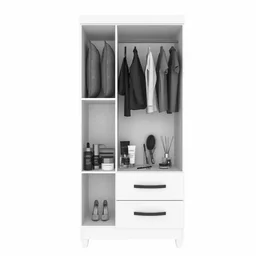 Roupeiro Estrela 3 Portas 2 Gavetas com Espelho - Sallêto:Cinamomo - 4