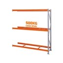 Ver imagem 2 de Mini Porta Pallet Continuação 180x80x200cm Estante para Armazenagem 500kg Plano