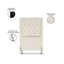 Ver imagem 3 de Cabeceira de Cama Box Solteiro 90 Cm Baronesa - Veludo Bege Claro