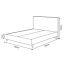 Ver imagem 4 de Cama de Casal One com Cabeceira Estofada Bege em Madeira de Eucalipto Bege