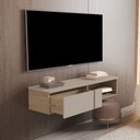 Ver imagem 3 de Rack para TV até 50 Polegadas Decor 1.16 Suspenso 1 Gaveta Hanover/Fendi - Giga Móveis
