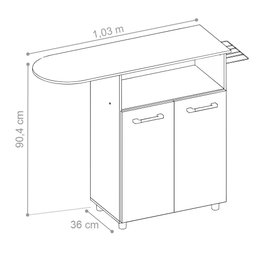 Tábua de Passar Roupas Arla Carvalho - 2