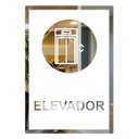 Ver imagem 1 de Placa Sinalização Elevador Em Espelho Jateado Modelo SI7LM