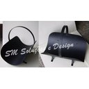 Ver imagem 2 de Cesto Ferro Preto Revisteiro Ou Porta Lenha De Lareira 50cm