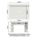 Ver imagem 3 de Mesa para Computador Gamer Madesa 9409 e Painel para Tv até 65 Polegadas - Branco