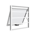 Ver imagem 1 de Janela Maxim-Ar com Grade 100CMX60CM em Alumínio Branco com Vidro – Vitrolar