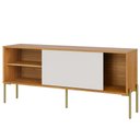Ver imagem 5 de Rack para Sala de Estar Tv 50 Pol 144cm Industrial Nagi D03 Freijó Off White - Lyam Decor
