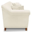 Ver imagem 5 de Kit 2 Poltronas e Sofá Living 2 Lugares 1,80m Vênus Linho Natural Pés Castanho - Pallazio