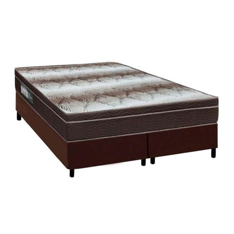 Cama Box Crc Queen +Colchão Anatômico Ortopédico Light Ortobom 158x198
