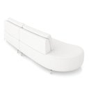 Ver imagem 6 de Sofá Bipartido Sala de Estar Jamaica 280cm Curvo Pés Alumínio Bouclê Branco G52 - Gran Belo