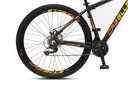 Ver imagem 3 de Bicicleta Aro 29 Colli Cazelle Turim 21m Aluminio Quadro 17 Preto/adesivo Amarelo/laranja