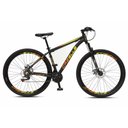 Ver imagem 1 de Bicicleta Aro 29 Colli Cazelle Turim 21m Aluminio Quadro 17 Preto/adesivo Amarelo/laranja