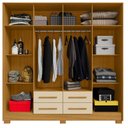 Ver imagem 2 de Guarda Roupa Casal Paraty 8 Portas 4 Gavetas Carvalho Americano Off White - Incorplac
