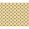 Papel de Parede Quadriculado Laranja e Azul - 58 x 500 cm - 1