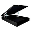 Ver imagem 3 de Base Box Baú Casal Belos Sonhos Suede Preto 41x138x188